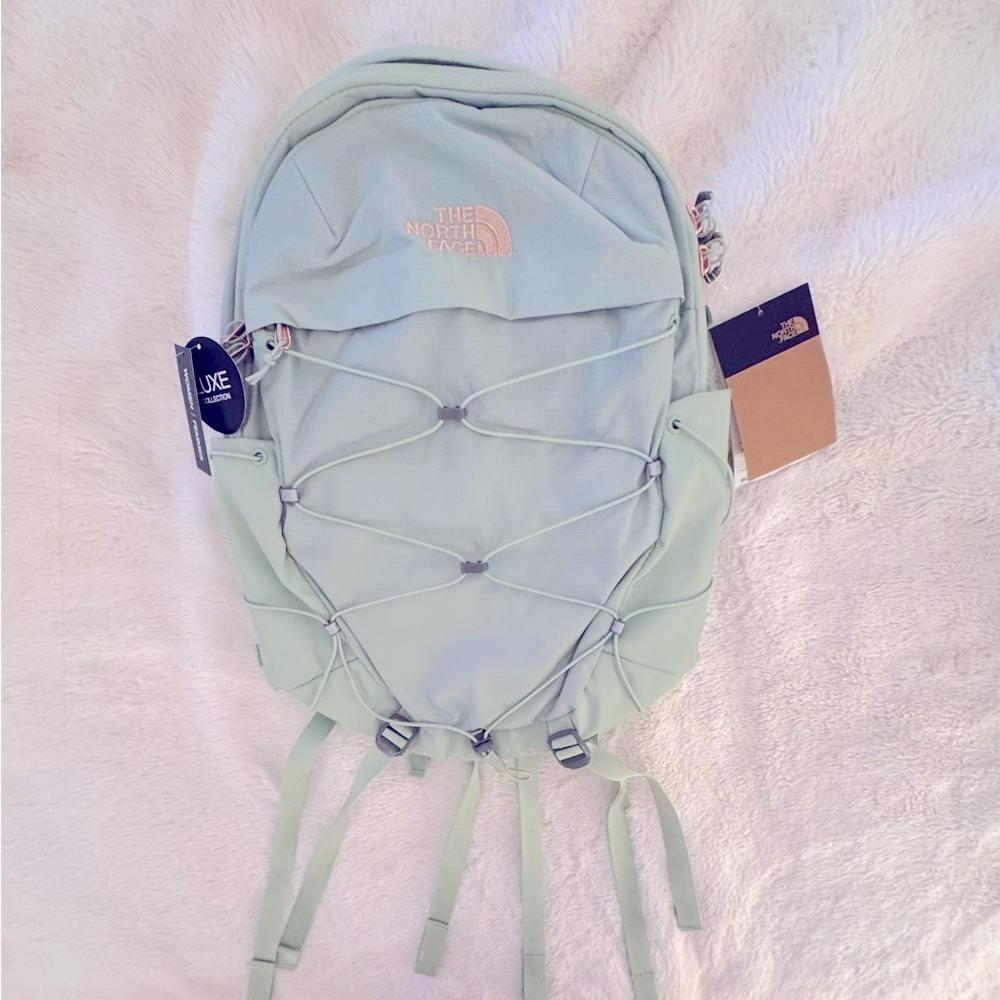 The North Face NWT Borealis Luxe Backpack, Misty Sage/Burnt Coral,27L